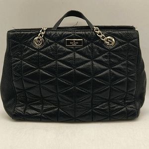 Kate Spade Black Leather Quilted Tote